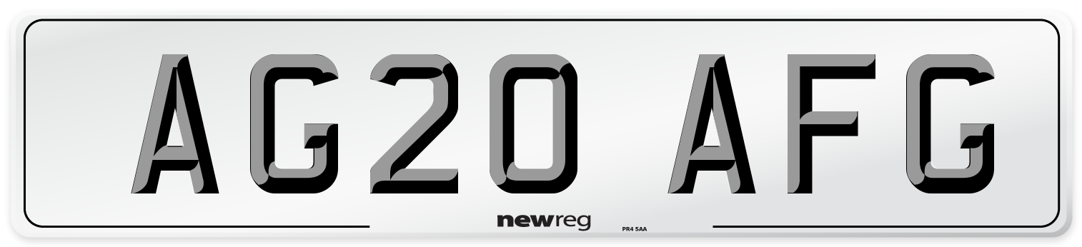 AG20 AFG Number Plate from New Reg